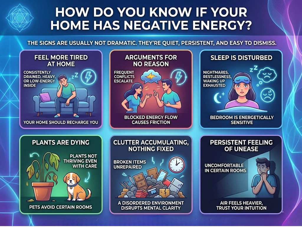 how do you know if your home has negative energy